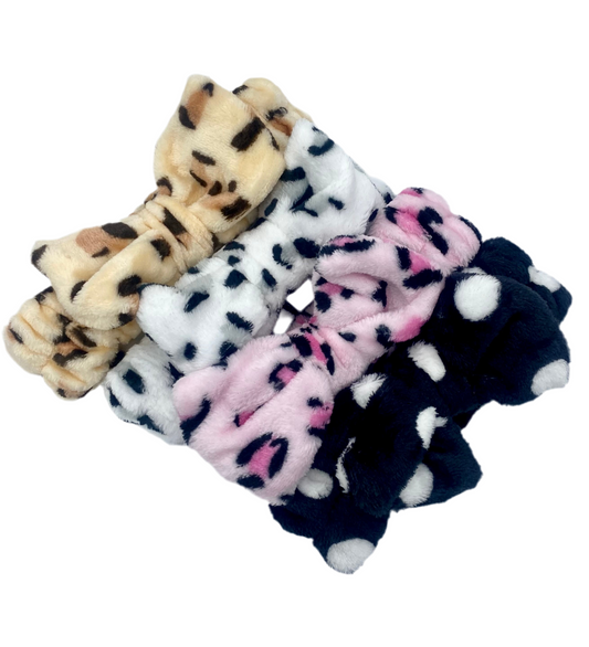 Fluffy makeup headbands